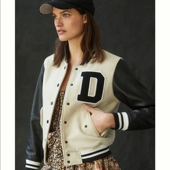 $580⬇️NWT FREE PEOPLE X DEADWOOD VARSITY LEATHER JACKET   Halloween costume cape - Picture 3 of 8